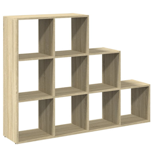 vidaXL Room Divider Bookcase 3-Tier Sonoma Oak 137,5x29x103,5 cm Engineered Wood