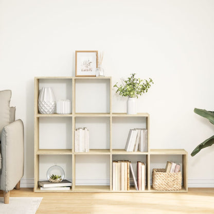 vidaXL Room Divider Bookcase 3-Tier Sonoma Oak 137,5x29x103,5 cm Engineered Wood
