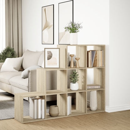 vidaXL Room Divider Bookcase 3-Tier Sonoma Oak 137,5x29x103,5 cm Engineered Wood