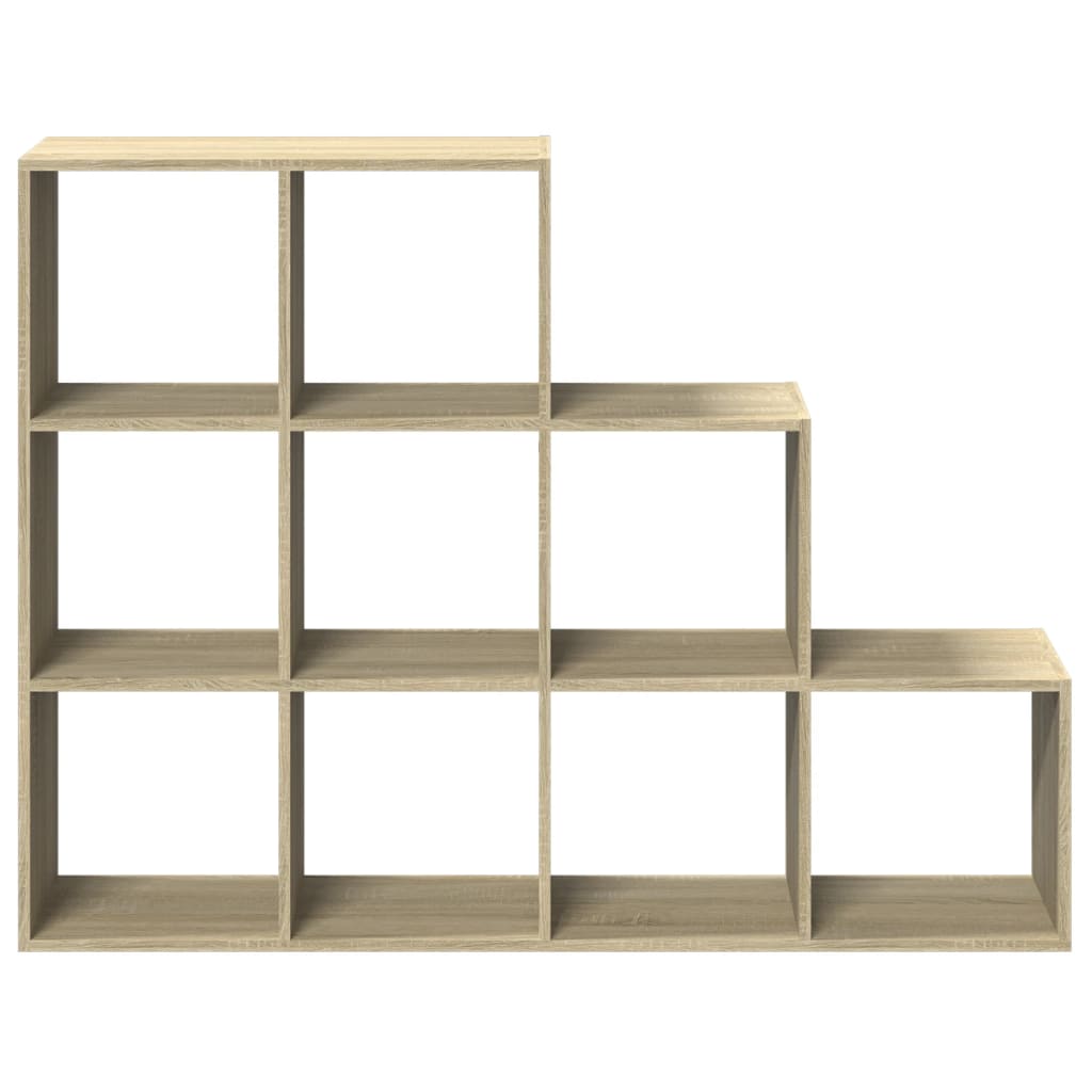 vidaXL Room Divider Bookcase 3-Tier Sonoma Oak 137,5x29x103,5 cm Engineered Wood