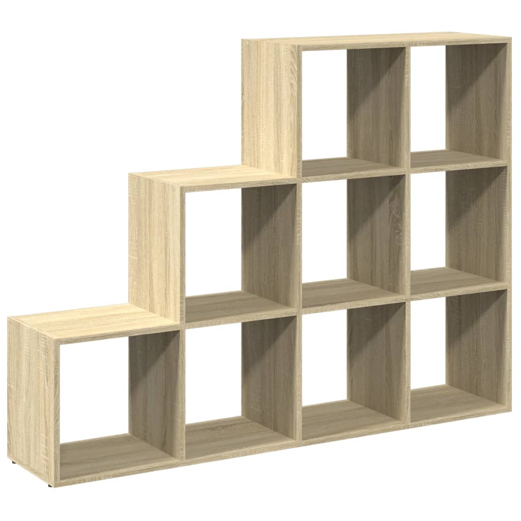 vidaXL Room Divider Bookcase 3-Tier Sonoma Oak 137,5x29x103,5 cm Engineered Wood