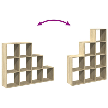 vidaXL Room Divider Bookcase 3-Tier Sonoma Oak 137,5x29x103,5 cm Engineered Wood