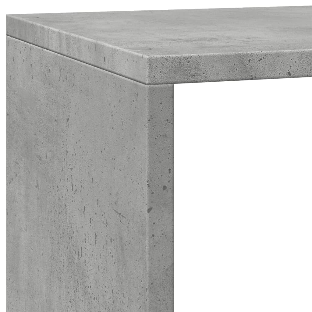 vidaXL Room Divider Bookcase 3-Tier Concrete Grey 137,5x29x103,5 cm Engineered Wood