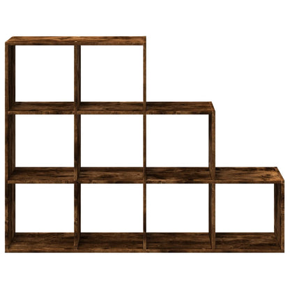 vidaXL Room Divider Bookcase 3-Tier Smoked Oak 137,5x29x103,5 cm Engineered Wood