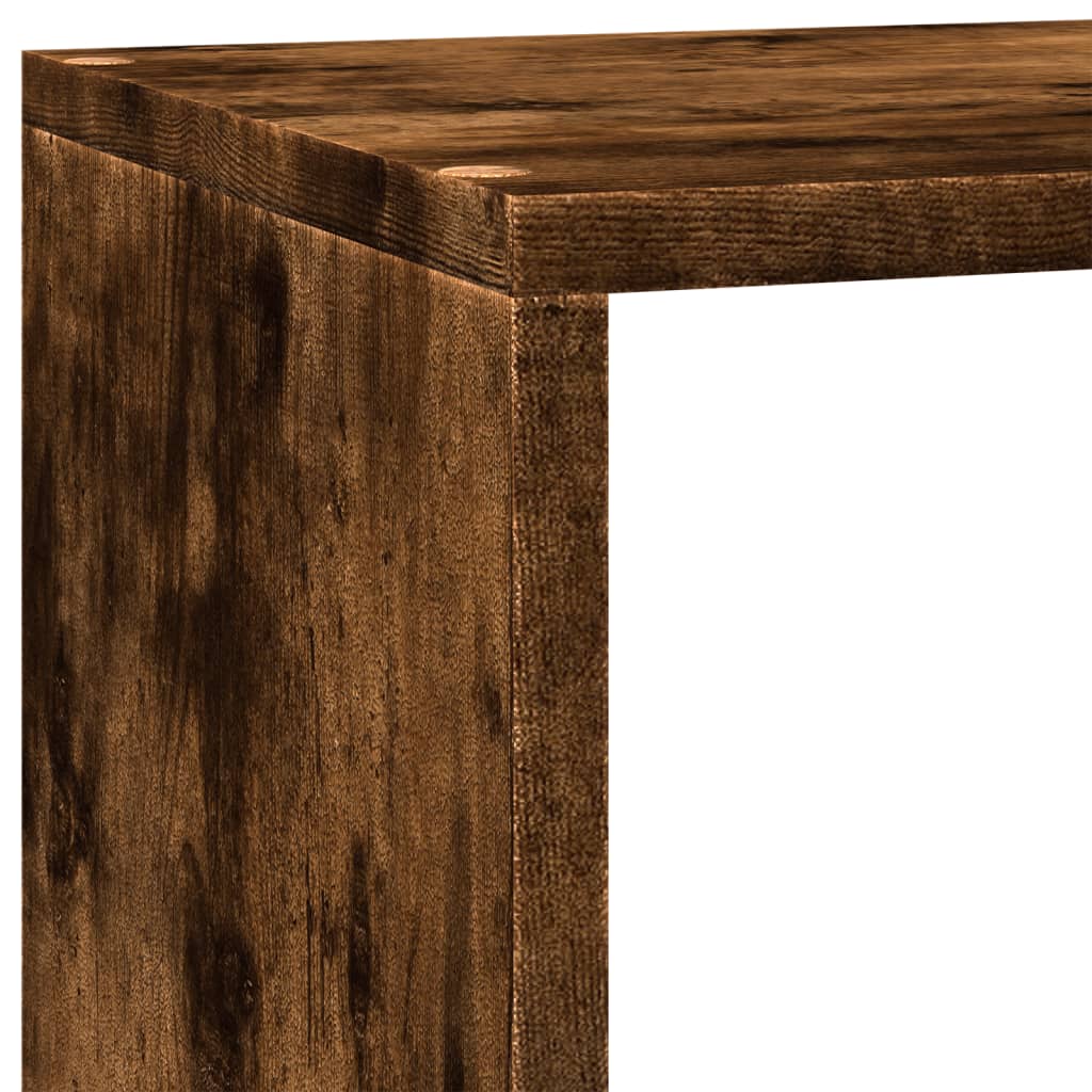 vidaXL Room Divider Bookcase 3-Tier Smoked Oak 137,5x29x103,5 cm Engineered Wood
