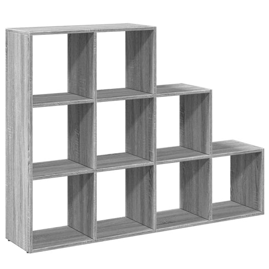vidaXL Room Divider Bookcase 3-Tier Grey Sonoma 137,5x29x103,5 cm Engineered Wood