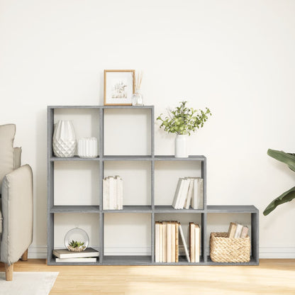 vidaXL Room Divider Bookcase 3-Tier Grey Sonoma 137,5x29x103,5 cm Engineered Wood
