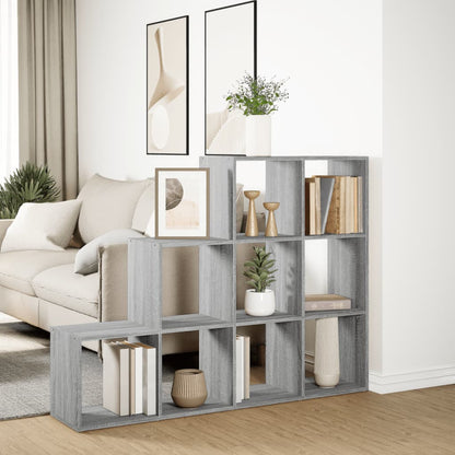 vidaXL Room Divider Bookcase 3-Tier Grey Sonoma 137,5x29x103,5 cm Engineered Wood