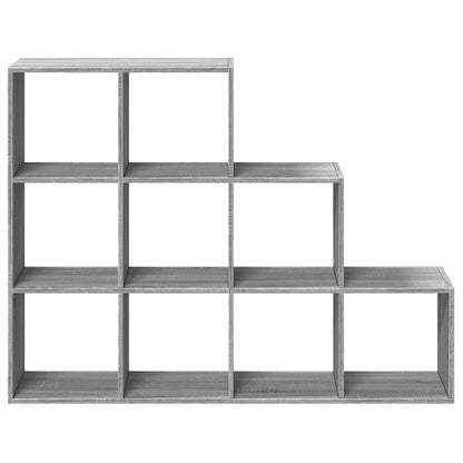 vidaXL Room Divider Bookcase 3-Tier Grey Sonoma 137,5x29x103,5 cm Engineered Wood