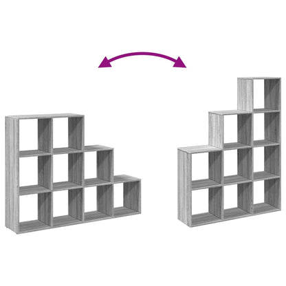 vidaXL Room Divider Bookcase 3-Tier Grey Sonoma 137,5x29x103,5 cm Engineered Wood