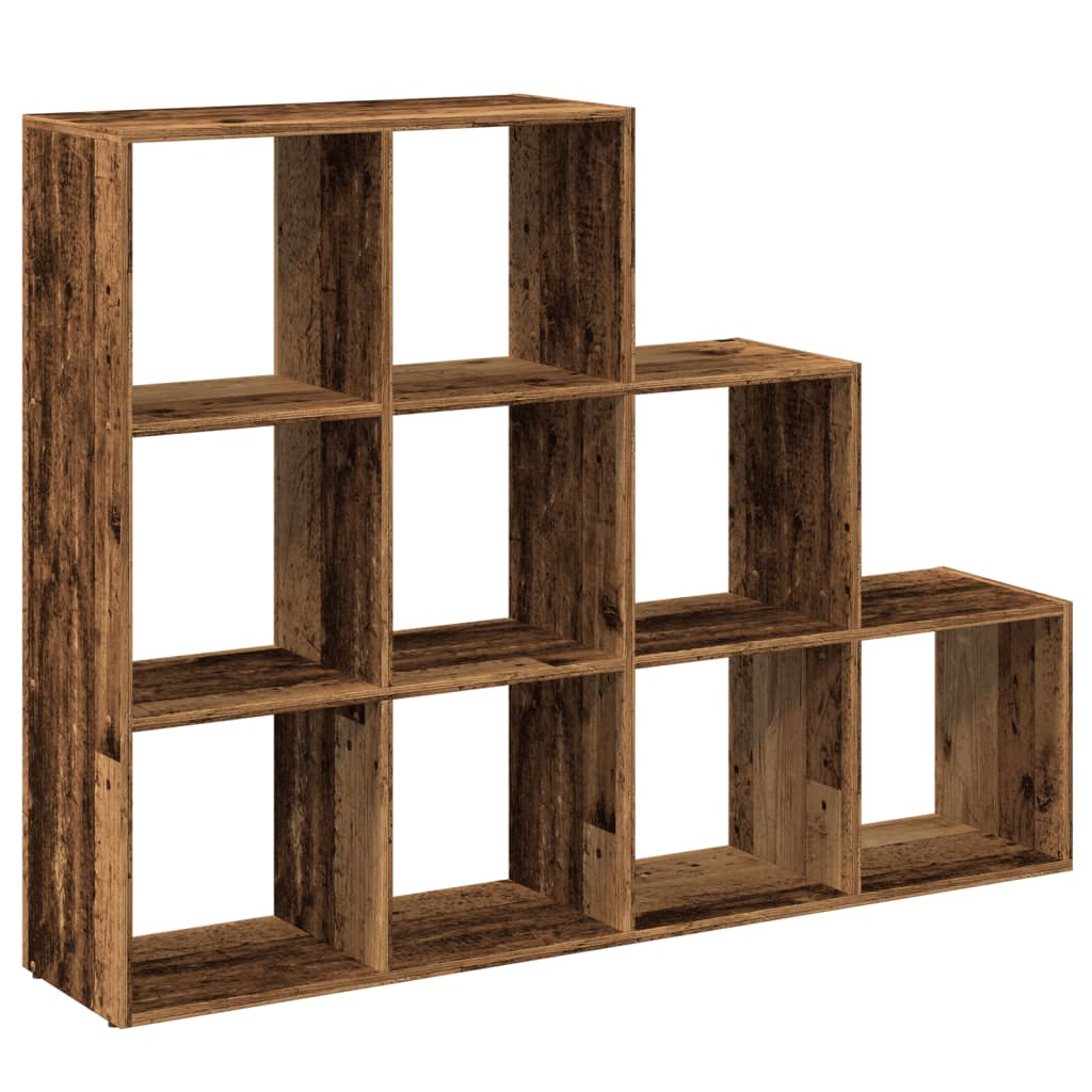 vidaXL Room Divider Bookcase 3-Tier Old Wood 137,5x29x103,5 cm Engineered Wood