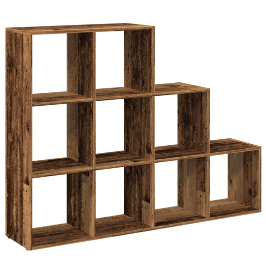 vidaXL Room Divider Bookcase 3-Tier Old Wood 137,5x29x103,5 cm Engineered Wood