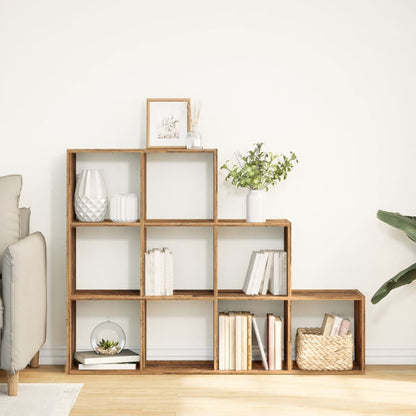 vidaXL Room Divider Bookcase 3-Tier Old Wood 137,5x29x103,5 cm Engineered Wood