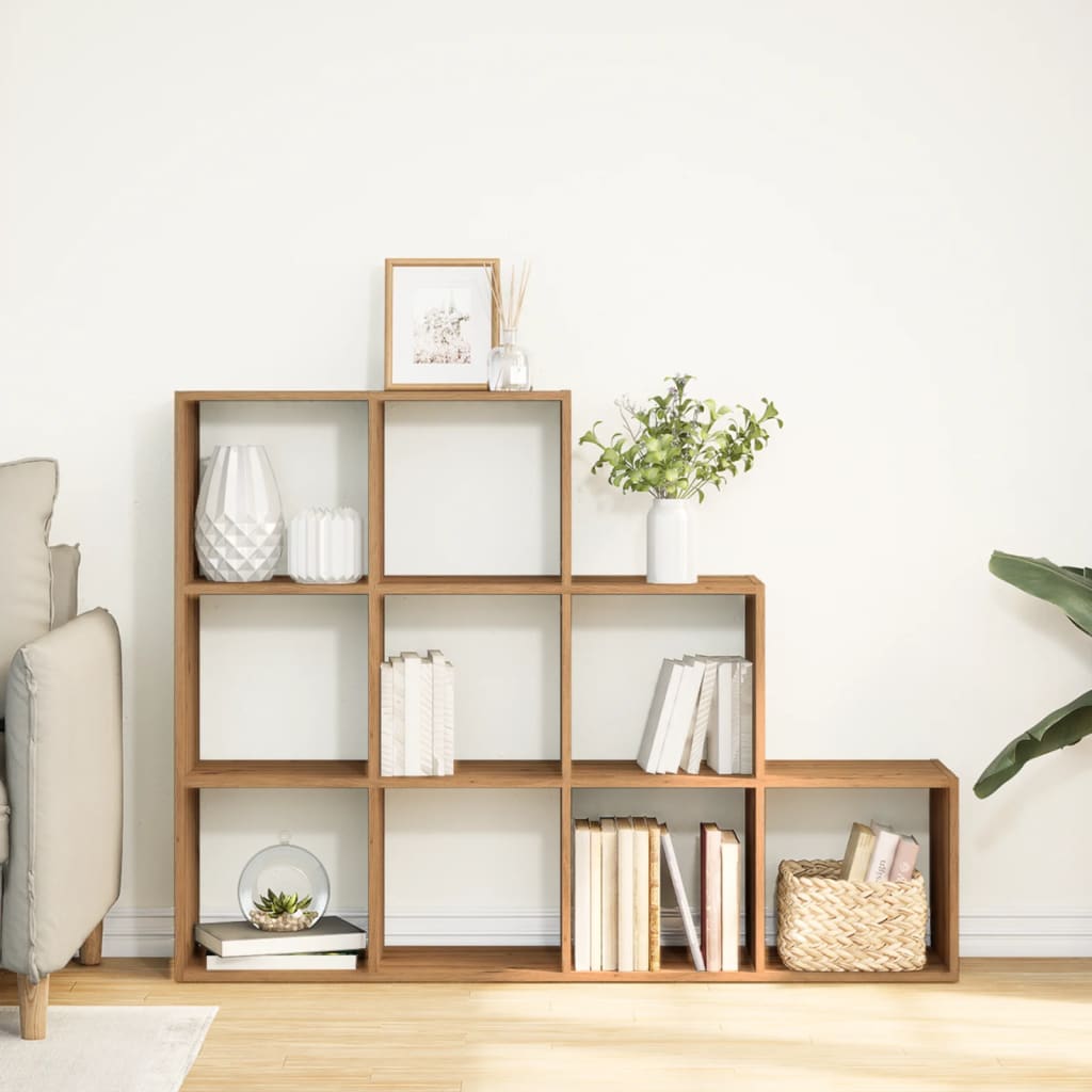 vidaXL Room Divider Bookcase 3-Tier Artisan Oak 137,5x29x103,5 cm Engineered Wood