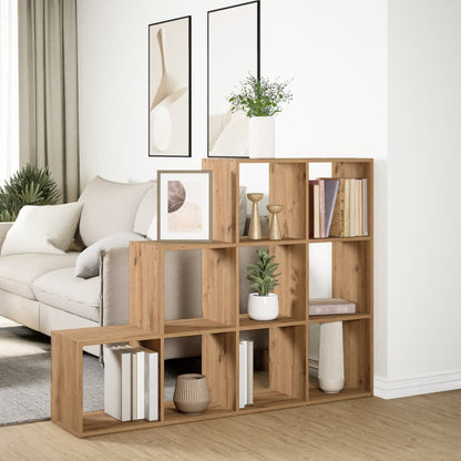 vidaXL Room Divider Bookcase 3-Tier Artisan Oak 137,5x29x103,5 cm Engineered Wood