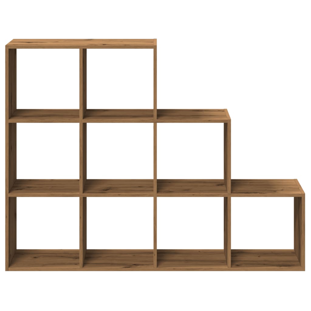 vidaXL Room Divider Bookcase 3-Tier Artisan Oak 137,5x29x103,5 cm Engineered Wood