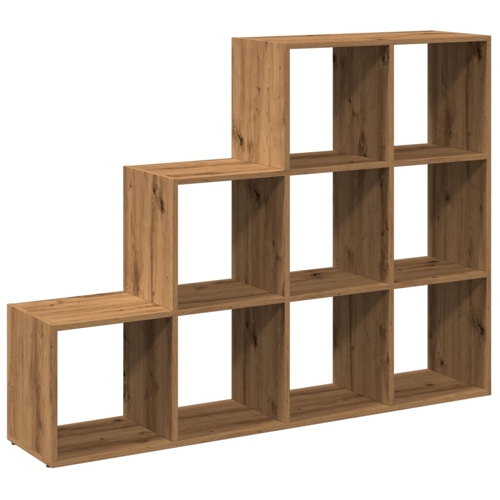 vidaXL Room Divider Bookcase 3-Tier Artisan Oak 137,5x29x103,5 cm Engineered Wood