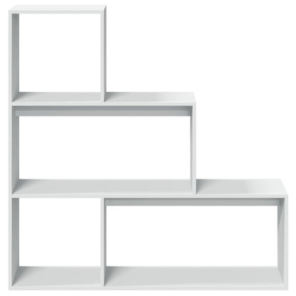 vidaXL Room Divider Bookcase 3-Tier White 123x29x123 cm Engineered Wood
