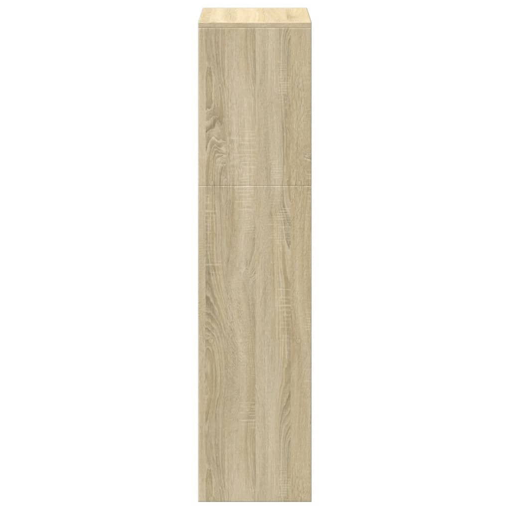 vidaXL Room Divider Bookcase 3-Tier Sonoma Oak 123x29x123 cm Engineered Wood
