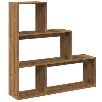 vidaXL Room Divider Bookcase 3-Tier Artisan Oak 123x29x123 cm Engineered Wood
