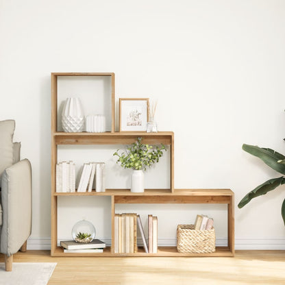 vidaXL Room Divider Bookcase 3-Tier Artisan Oak 123x29x123 cm Engineered Wood