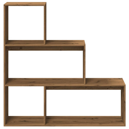vidaXL Room Divider Bookcase 3-Tier Artisan Oak 123x29x123 cm Engineered Wood