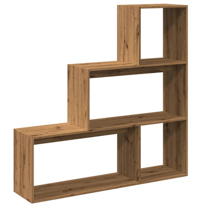 vidaXL Room Divider Bookcase 3-Tier Artisan Oak 123x29x123 cm Engineered Wood