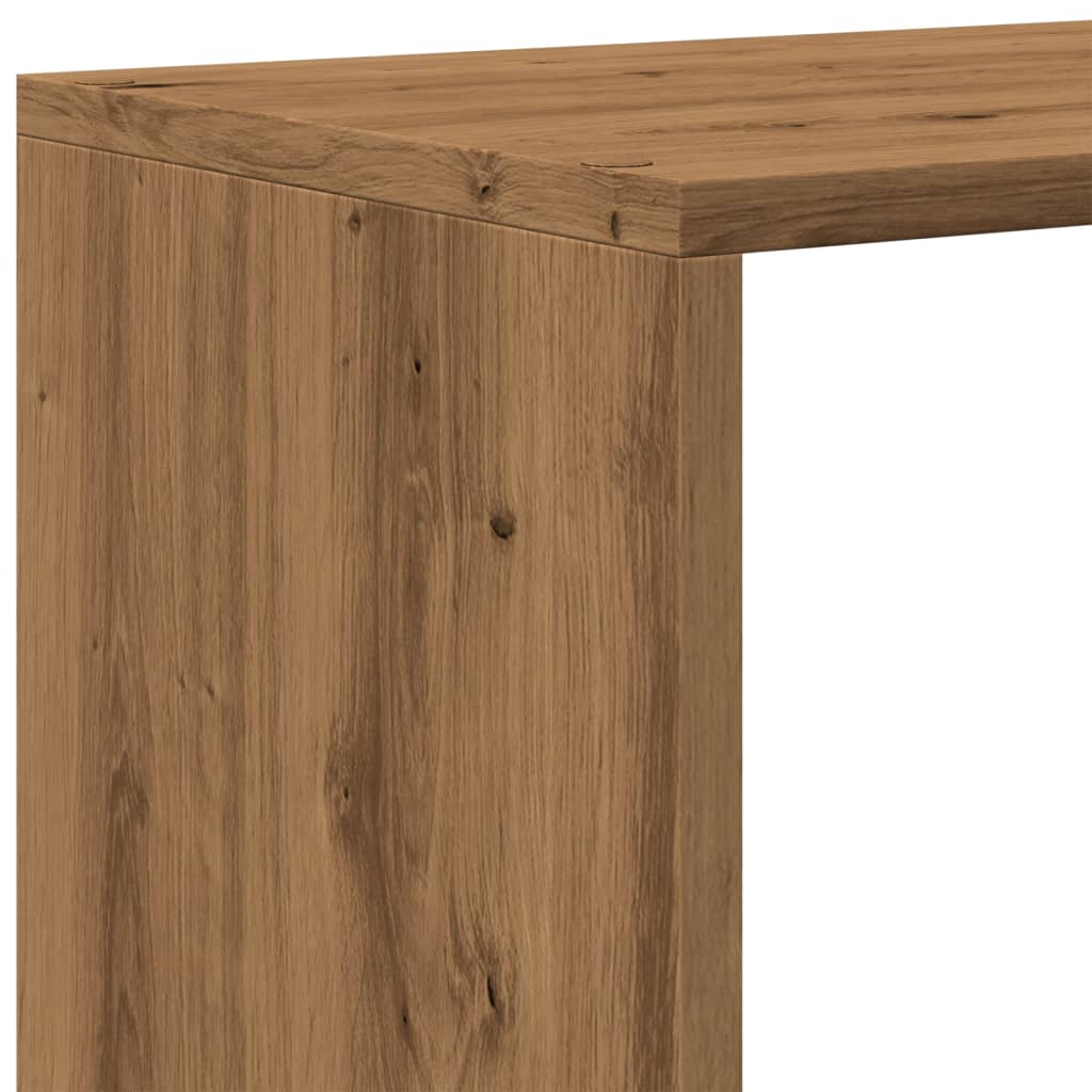 vidaXL Room Divider Bookcase 3-Tier Artisan Oak 123x29x123 cm Engineered Wood