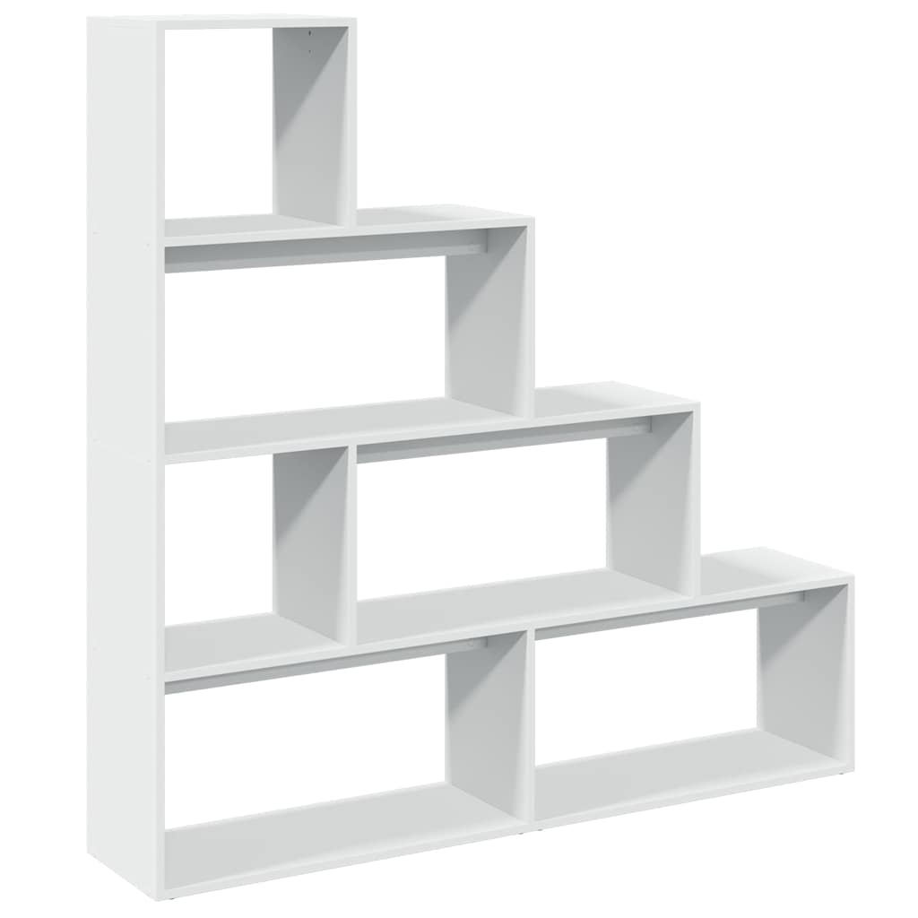 vidaXL Room Divider Bookcase 4-Tier White 143,5x29x143,5 cm Engineered Wood