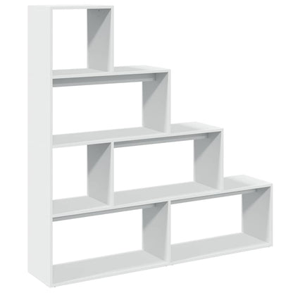 vidaXL Room Divider Bookcase 4-Tier White 143,5x29x143,5 cm Engineered Wood