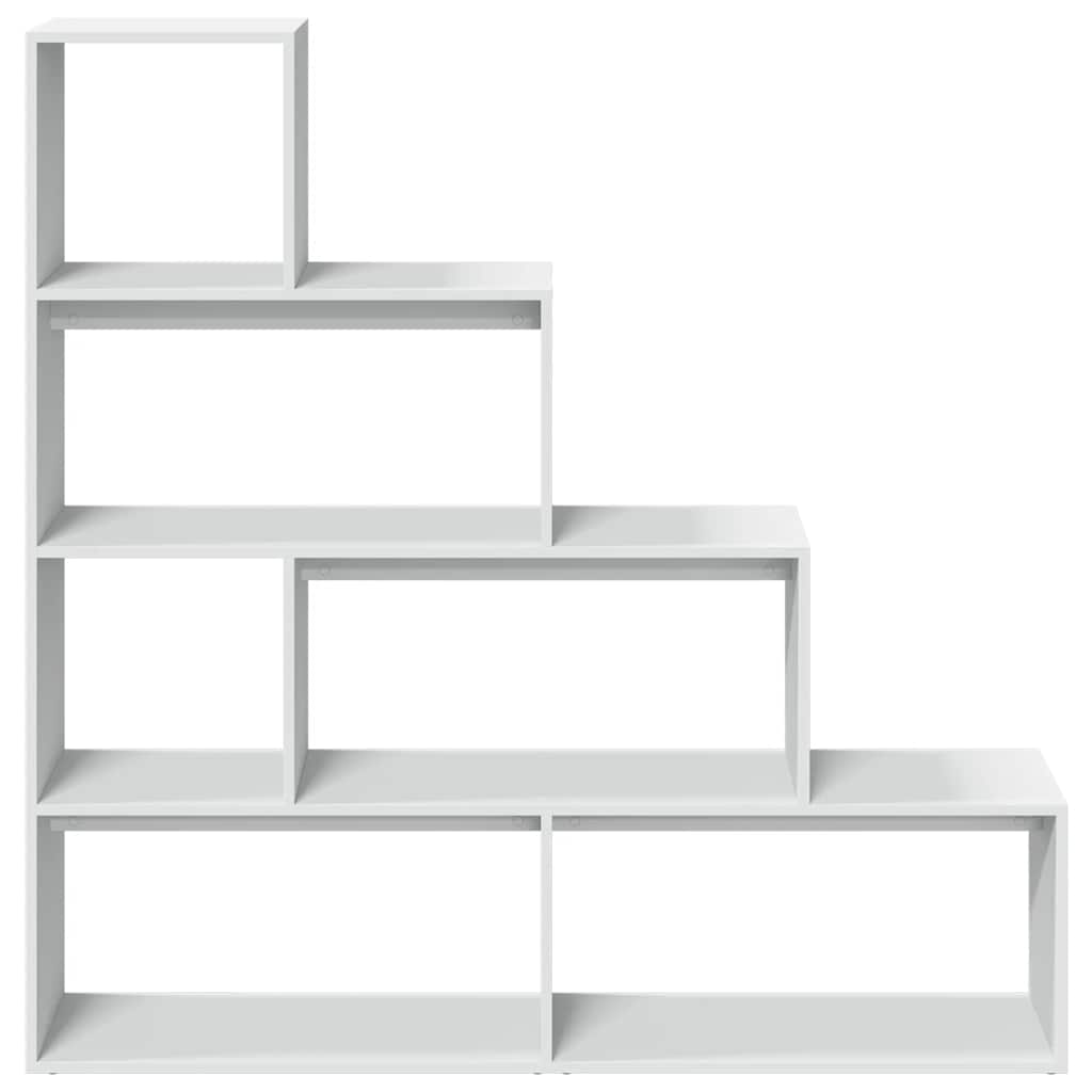 vidaXL Room Divider Bookcase 4-Tier White 143,5x29x143,5 cm Engineered Wood