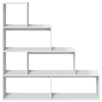 vidaXL Room Divider Bookcase 4-Tier White 143,5x29x143,5 cm Engineered Wood
