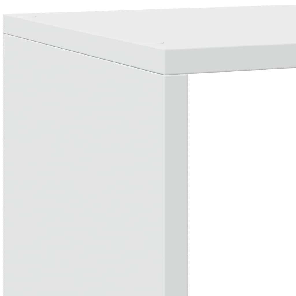 vidaXL Room Divider Bookcase 4-Tier White 143,5x29x143,5 cm Engineered Wood