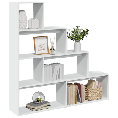 vidaXL Room Divider Bookcase 4-Tier White 143,5x29x143,5 cm Engineered Wood