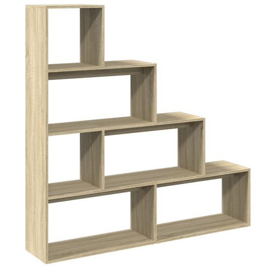 vidaXL Room Divider Bookcase 4-Tier Sonoma Oak 143,5x29x143,5 cm Engineered Wood