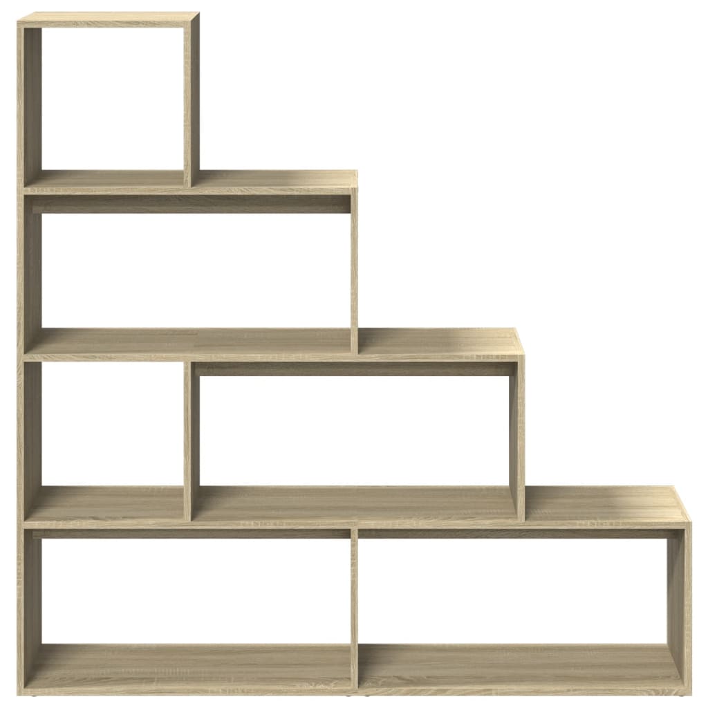 vidaXL Room Divider Bookcase 4-Tier Sonoma Oak 143,5x29x143,5 cm Engineered Wood