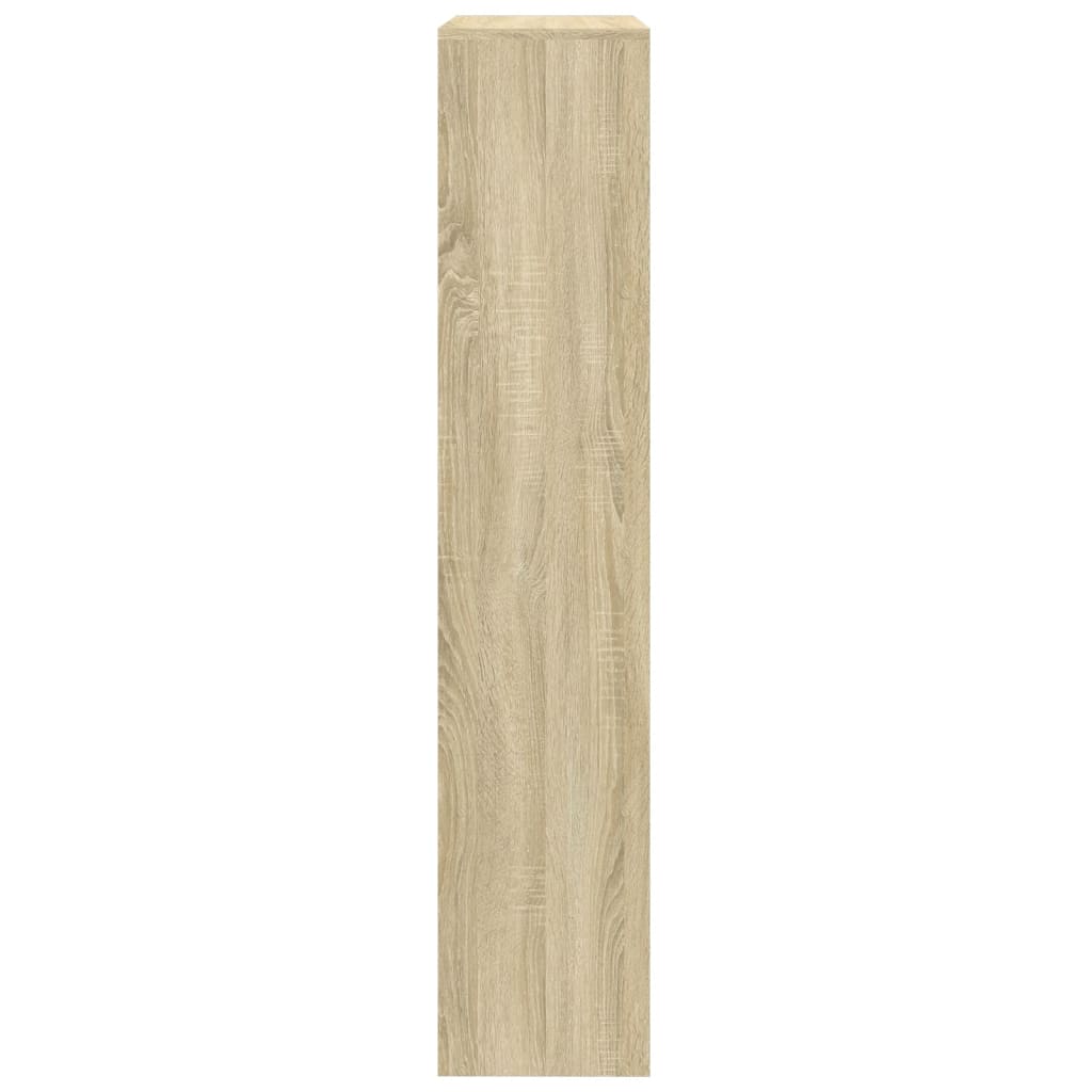 vidaXL Room Divider Bookcase 4-Tier Sonoma Oak 143,5x29x143,5 cm Engineered Wood