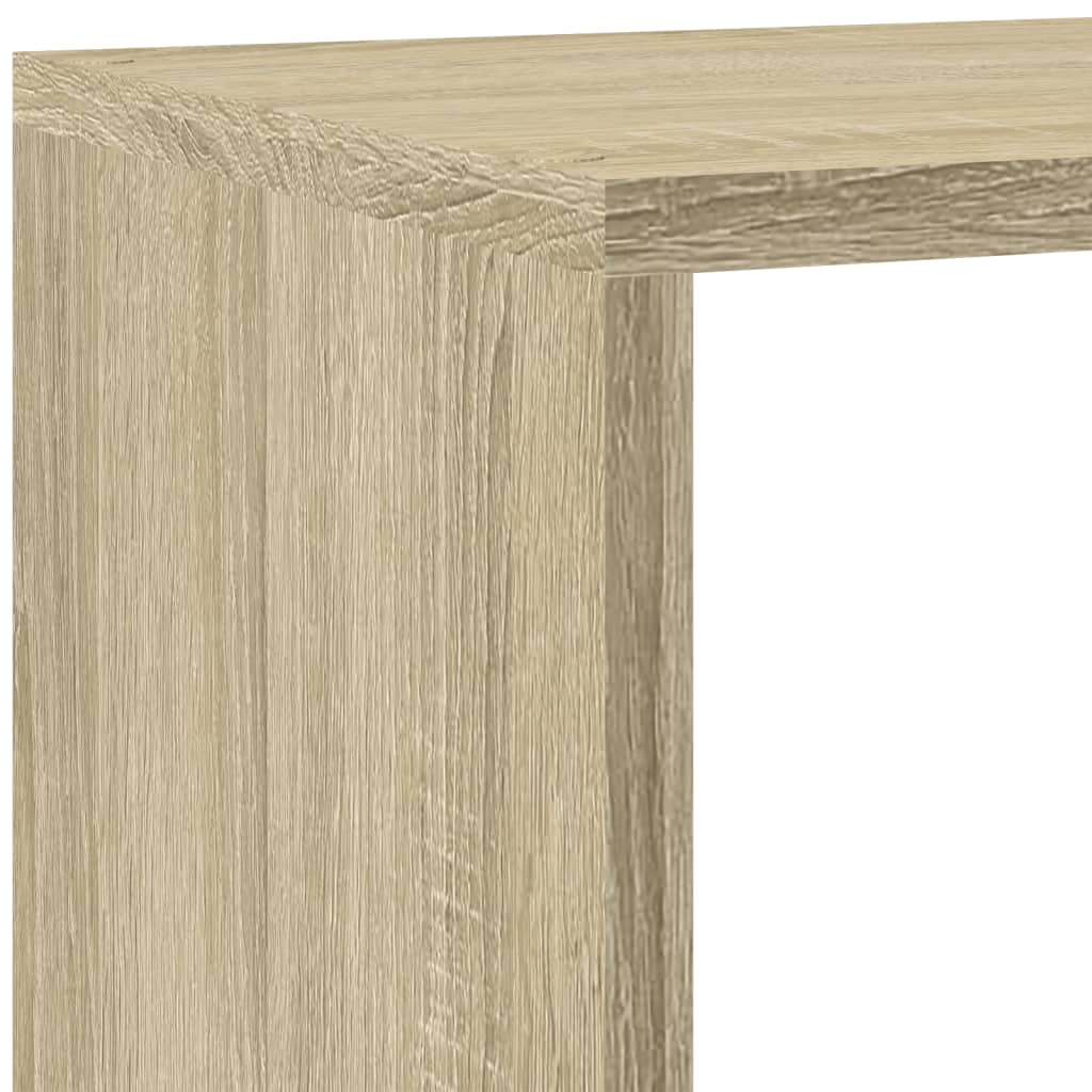 vidaXL Room Divider Bookcase 4-Tier Sonoma Oak 143,5x29x143,5 cm Engineered Wood