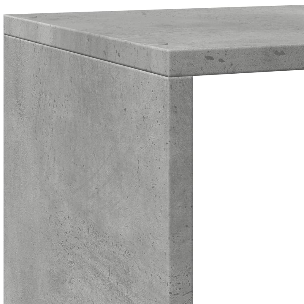vidaXL Room Divider Bookcase 4-Tier Concrete Grey 143,5x29x143,5 cm Engineered Wood