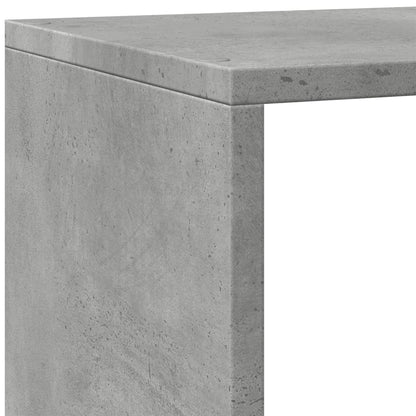 vidaXL Room Divider Bookcase 4-Tier Concrete Grey 143,5x29x143,5 cm Engineered Wood