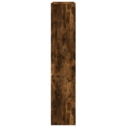 vidaXL Room Divider Bookcase 4-Tier Smoked Oak 143,5x29x143,5 cm Engineered Wood