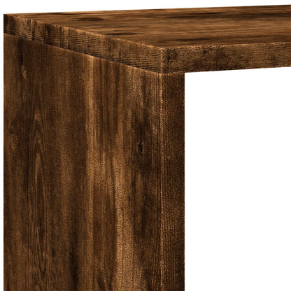 vidaXL Room Divider Bookcase 4-Tier Smoked Oak 143,5x29x143,5 cm Engineered Wood