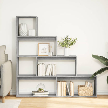 vidaXL Room Divider Bookcase 4-Tier Grey Sonoma 143,5x29x143,5 cm Engineered Wood