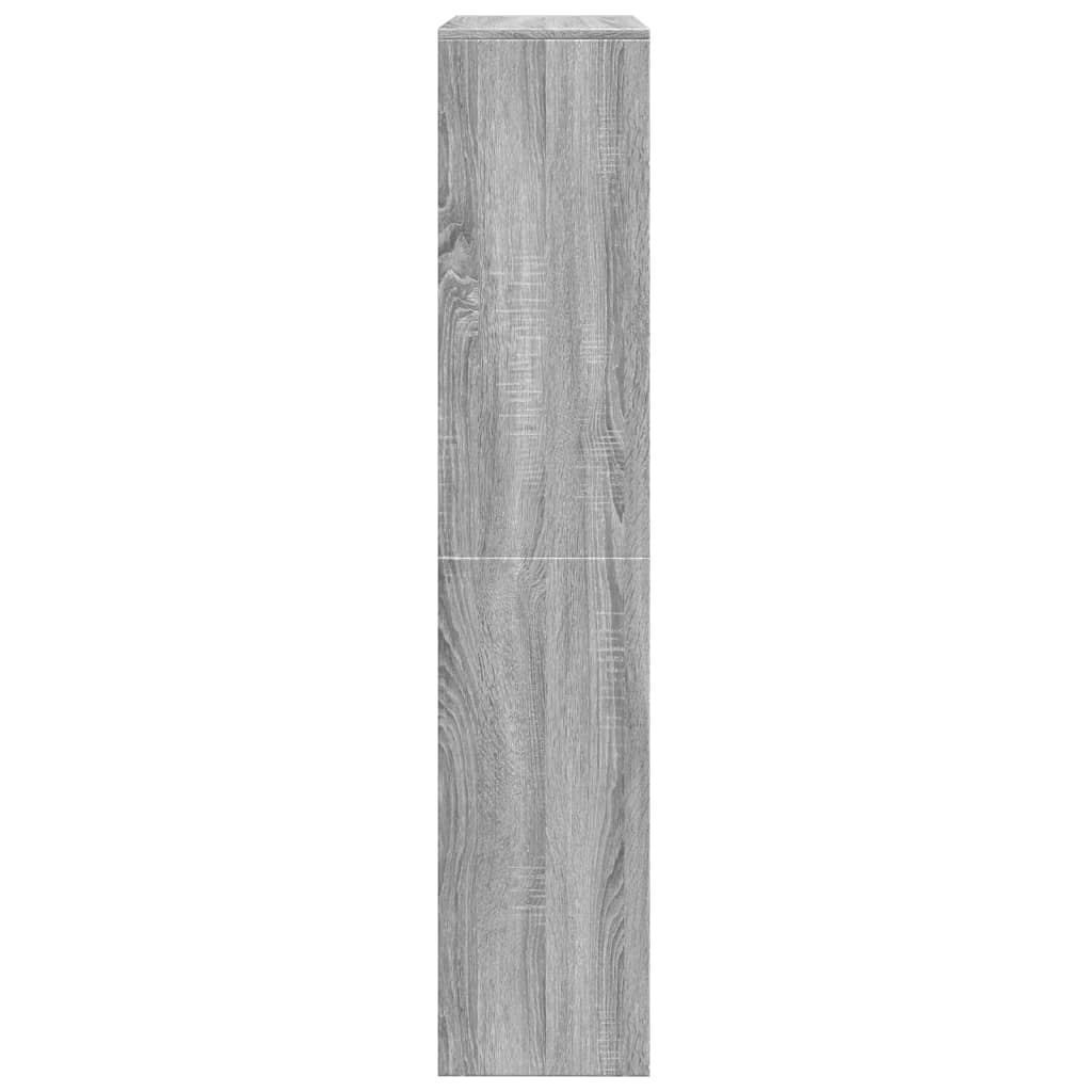 vidaXL Room Divider Bookcase 4-Tier Grey Sonoma 143,5x29x143,5 cm Engineered Wood