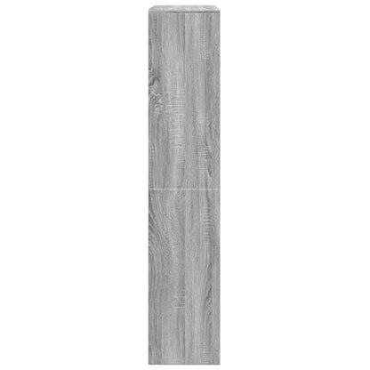 vidaXL Room Divider Bookcase 4-Tier Grey Sonoma 143,5x29x143,5 cm Engineered Wood