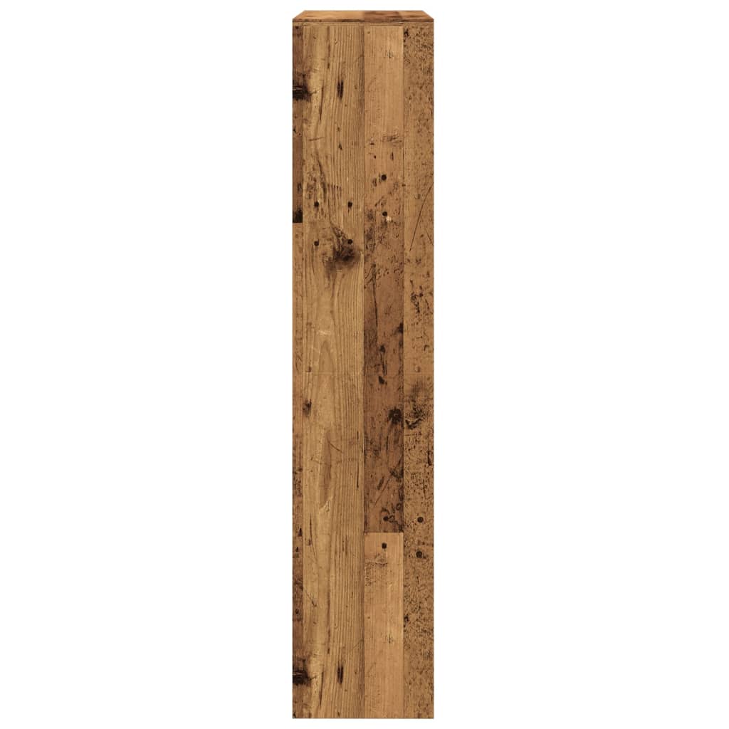 vidaXL Room Divider Bookcase 4-Tier Old Wood 143.5x29x143.5 cm Engineered Wood