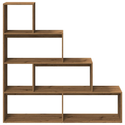 vidaXL Room Divider Bookcase 4-Tier Artisan Oak 143,5x29x143,5 cm Engineered Wood