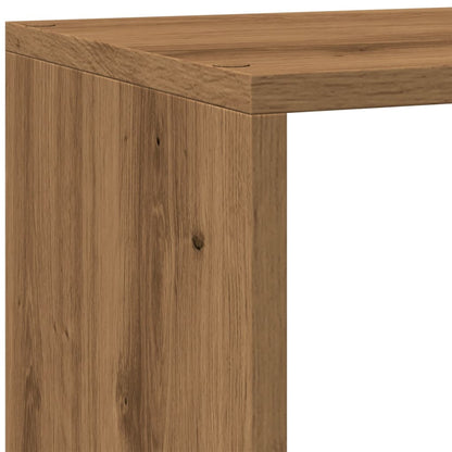 vidaXL Room Divider Bookcase 4-Tier Artisan Oak 143,5x29x143,5 cm Engineered Wood