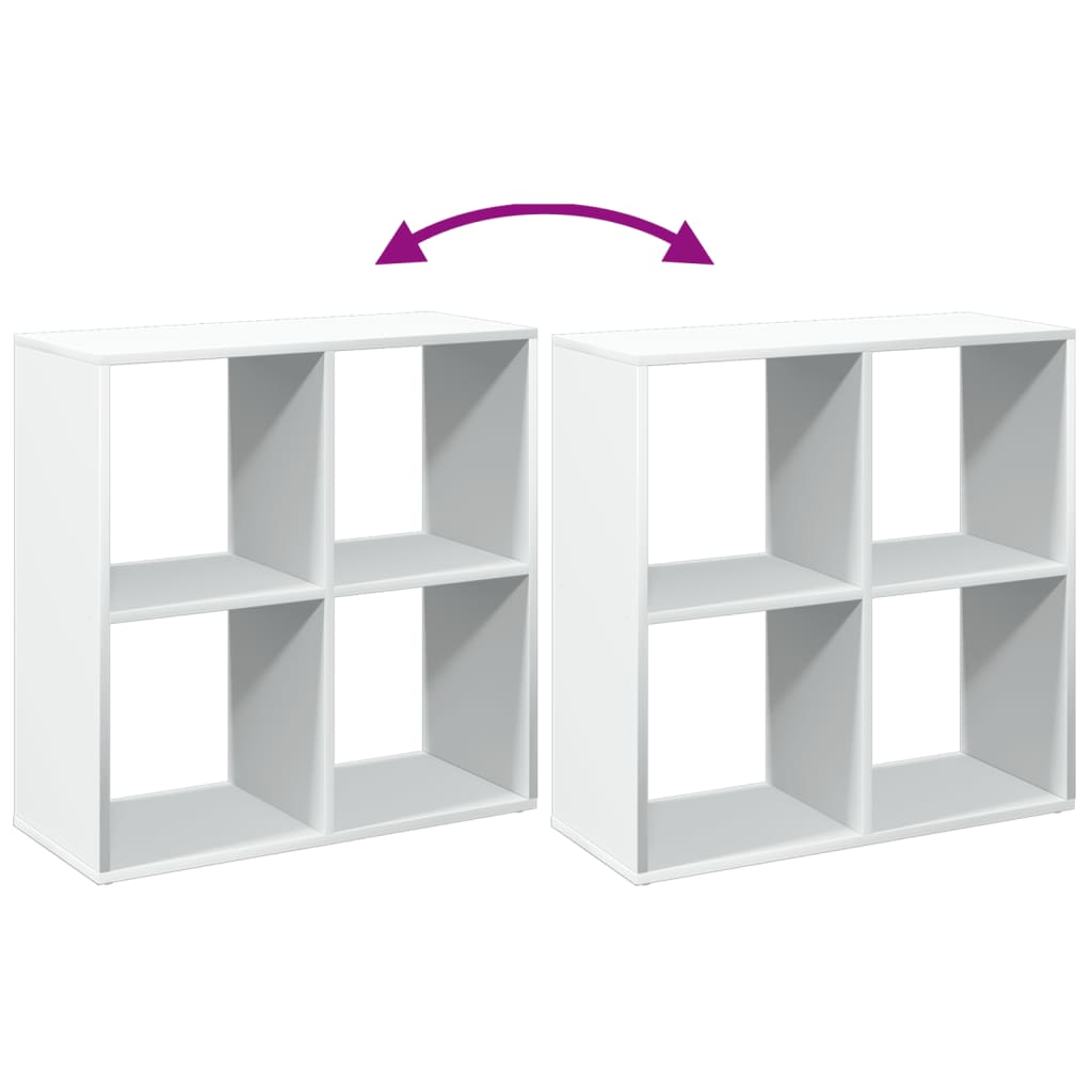 vidaXL Room Divider Bookcase White 69,5x29x69,5 cm Engineered Wood
