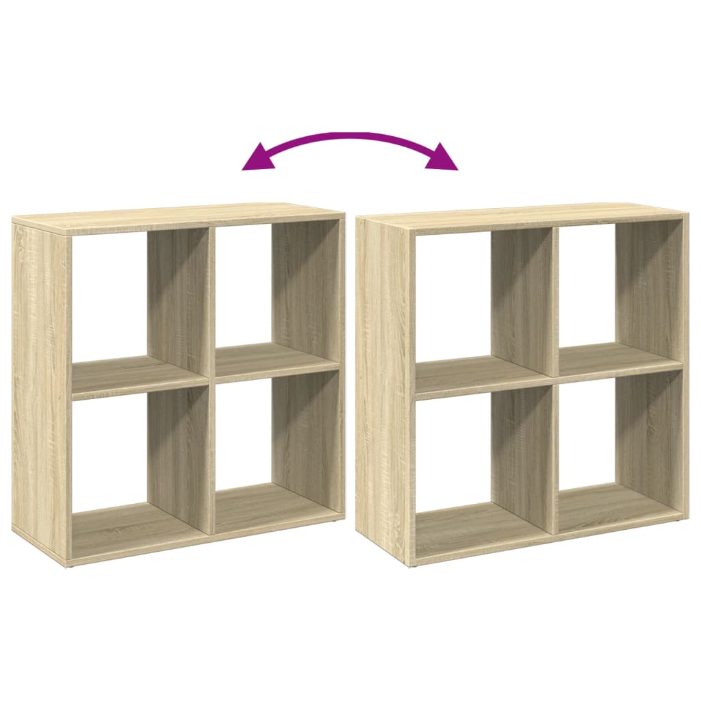 vidaXL Room Divider Bookcase Sonoma Oak 69,5x29x69,5 cm Engineered Wood